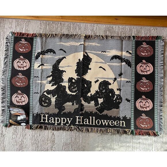 Other - Vintage‎ 90s Halloween Rug bats Tapestry happy halloween JOLs Ghost 1996  30x48